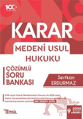 Karar Medeni Usul Hukuku Çözümlü Soru Bankası – Sertkan Erdurmaz – Temsil Kitap kitap kapağı