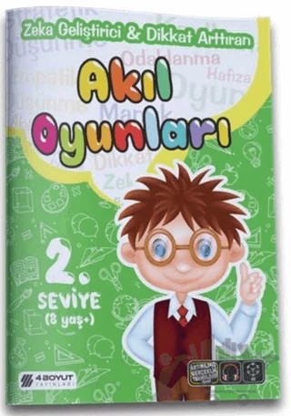 Akıl Oyunları 2.Seviye(8 Yaş+) – Kolektif – 4 Boyut Yayınları kitap kapağı