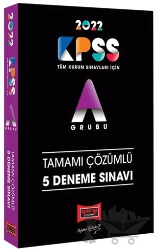 2022 KPSS A Grubu Tamamı Çözümlü 5 Deneme Sınavı – Kolektif – Yargı Yayınevi kitap kapağı