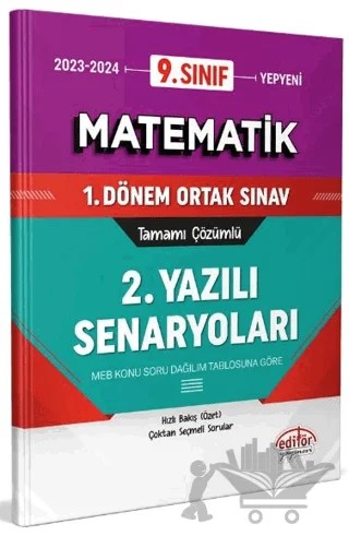 9. Sınıf Matematik 1. Dönem Ortak Sınavı 2. Yazılı Senaryoları Tamamı Çözümlü – Kolektif – Editör Yayınevi kitap kapağı