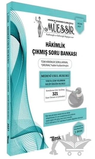 Müessir Adli-İdari Hakimlik Çıkmış Soru Bankası ve Çözümleri Medeni Usul Hukuku – Necip Özgür Oluklu, Yekta Cem Yıldırım – Temsil Kitap kitap kapağı