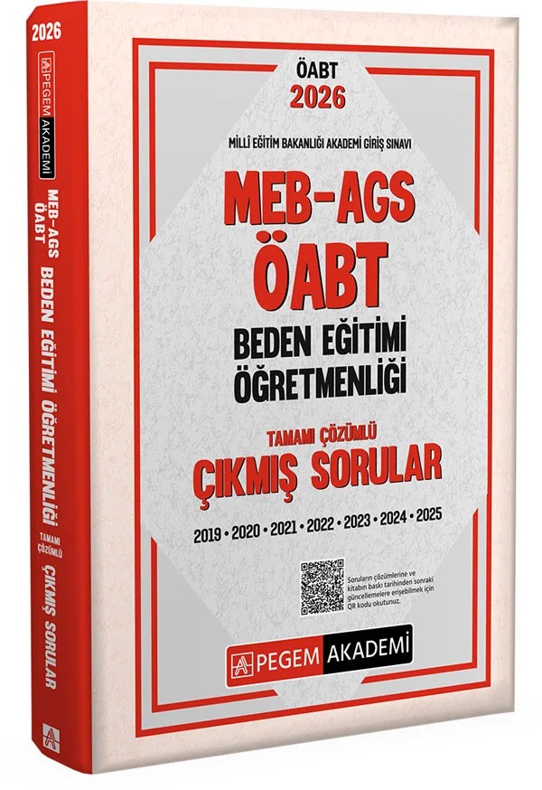 2026 MEB AGS ÖABT Beden Eğitimi Öğretmenliği Tamamı Çözümlü Çıkmış Sorular – Değerli Öğretmen Arkadaşlarımız – Pegem Akademi Yayıncılık kitap kapağı