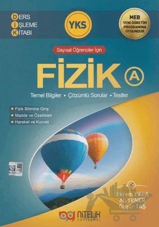 Nitelik YKS TT AYT Fizik A Ders İşleme Kitabı – Ali Yener, Ekrem Pala, Özgür Taş – Nitelik Yayınları kitap kapağı