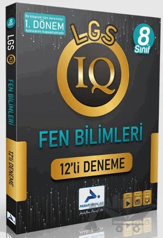 8. Sınıf 1. Dönem LGS IQ Fen Bilimleri 12'li Deneme – Kolektif – Paraf Yayınları kitap kapağı