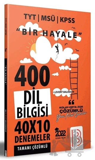 Bir Hayale Serisi Dil Bilgisi Tamamı Çözümlü Deneme – Levent Balkesen – Benim Hocam Yayınları kitap kapağı