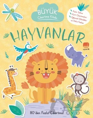 Büyük Çıkartma Kitabı - Hayvanlar – Kolektif – Uçan Fil Yayınları kitap kapağı