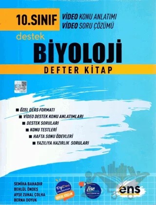 10. Sınıf Destek Biyoloji Defter Kitap – Kolektif – ENS Yayınları kitap kapağı