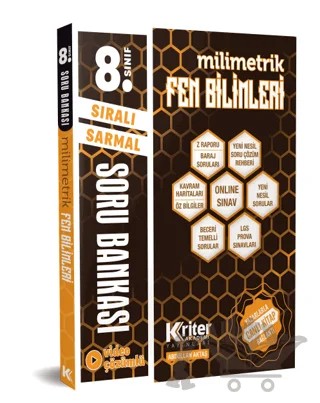 8. Sınıf Fen Bilimleri Soru Bankası – Kolektif – Kriter Akademi kitap kapağı