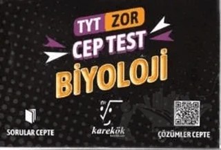TYT Cep Test Biyoloji (Zor) – Kolektif – Karekök Yayıncılık kitap kapağı
