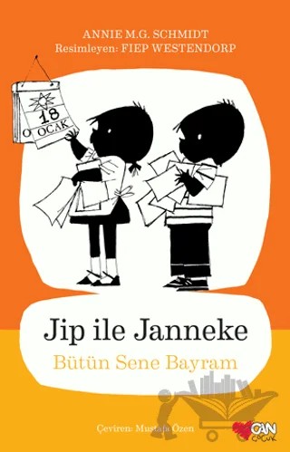 Jip ile Janneke - Bütün Sene Bayram – Annie M.G. Schmidt – Can Çocuk Yayınları kitap kapağı