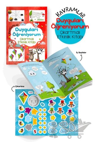Kavramlar - Duyguları Öğreniyorum - Çıkartmalı Etkinlik Kitabı – Kolektif – Bigkids Yayınları kitap kapağı