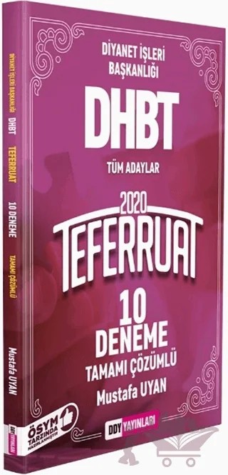 2020 DHBT Teferruat Serisi Tamamı Çözümlü 10 Deneme – Mustafa Uyan – DDY Yayınları kitap kapağı