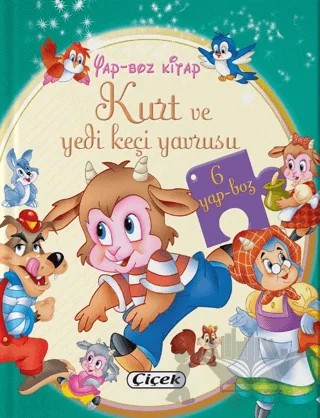 Yap-boz Kitap - Kurt ve Yedi Keçi Yavrusu – Kolektif – Çiçek Yayıncılık kitap kapağı