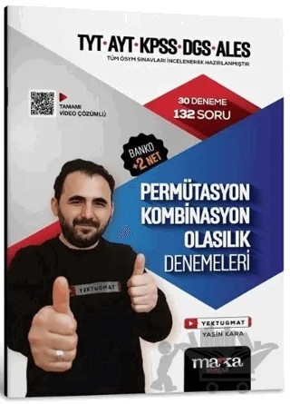 2025 TYT – AYT – KPSS – DGS – ALES Permütasyon Kombinasyon Olasılık Denemeleri – Yasin Kara – Marka Yayınları kitap kapağı