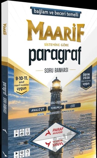 Maarif Paragraf Soru Bankası – Alaaddin Uzunyol, Muhammet Salih Atak, Önder Kaynak – Paraf Akademi kitap kapağı