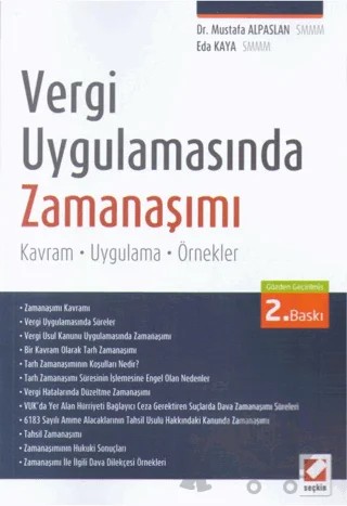 Vergi Uygulamasında Zamanaşımı – Mustafa Alpaslan, Eda Kaya – Seçkin Yayıncılık kitap kapağı