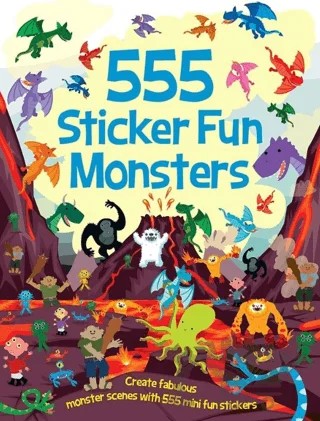 555 Sticker Fun - Monsters – Kolektif – IMAGINE THAT kitap kapağı