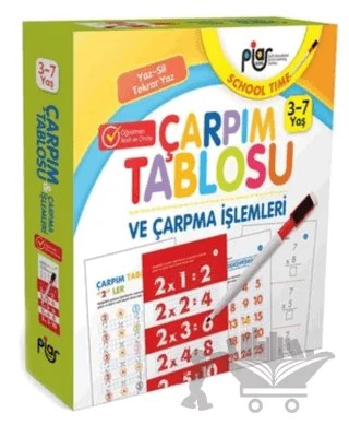 Çarpım Tablosu ve Çarpma İşlemleri – Kolektif – Piar Kids kitap kapağı