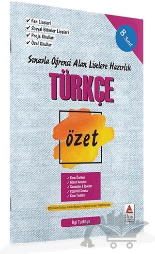8. Sınıf Türkçe Özet Liselere Hazırlık – İlgi Tuzkaya – Delta Kültür Yayınevi kitap kapağı