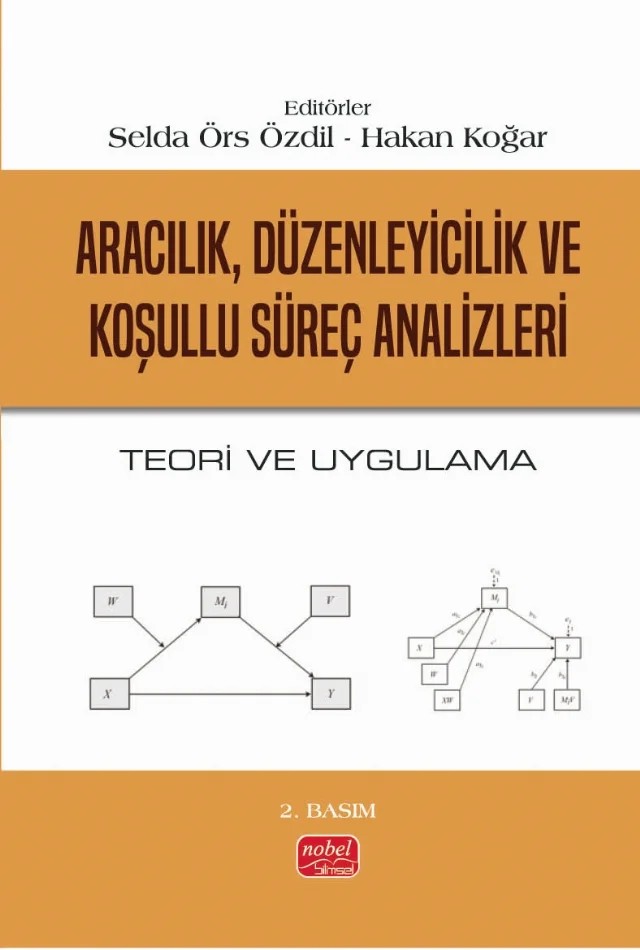 ARACILIK, DÜZENLEYİCİLİK VE KOŞULLU SÜREÇ ANALİZLERİ - Teori ve Uygulama – Cansu Ayan, Esin Yılmaz Koğar, Esra Kınay Çiçek, Hakan Koğar, Neslihan Tuğçe Özyeter, Selda Örs Özdil – Nobel Bilimsel Eserler kitap kapağı