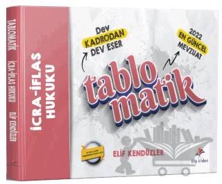 İcra İflas Hukuku Tablomatik Konu Anlatımı – Elif Kendüzler – Dizgi Kitap kitap kapağı