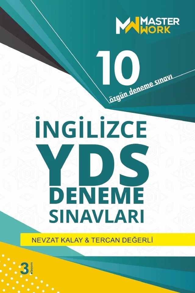 İngilizce YDS DENEME SINAVLARI - 10 Özgün Deneme Sınavı – Nevzat Kalay, Tercan Değerli – MasterWork kitap kapağı