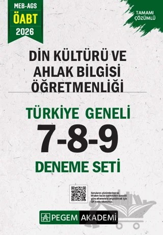 2026 MEB AGS ÖABT Din Kültürü ve Ahlak Bilgisi Öğretmenliği Tamamı Çözümlü Türkiye Geneli 7-8-9 (3'lü Deneme) – Kolektif – Pegem Akademi Yayıncılık kitap kapağı