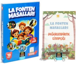 1. Sınıf Okuma Seti La Fonten Masalları 10 Kitap + Değerlendirme Kitapçığı İlaveli – Jean de la Fontaine – Mercan Okul Yayınları kitap kapağı