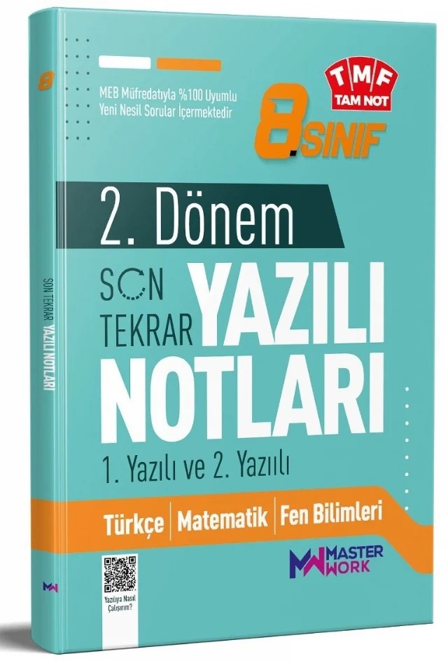 8. Sınıf 2. Dönem 1. ve 2. Yazılı Notları Son Tekrar – Komisyon – MasterWork kitap kapağı