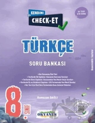 LGS 8. Sınıf Kendini Check - Et Türkçe Soru Bankası – Ramazan Dağlı – Okyanus Yayınları kitap kapağı