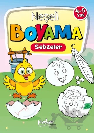 4-5 Yaş Neşeli Boyama Sebzeler – Buçe Dayı – Pinokyo Yayınları kitap kapağı