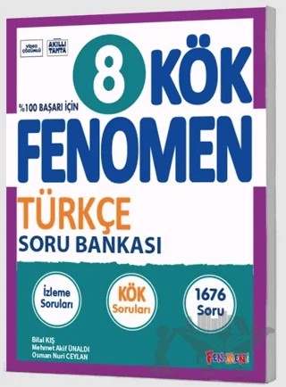 8. Sınıf KÖK Türkçe Soru Bankası – Bilal Kış, Mehmet Akif Ünaldı, Osman Nuri Ceylan – Fenomen Yayınları kitap kapağı