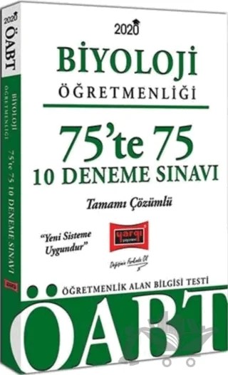 2020 ÖABT Biyoloji Öğretmenliği 75 te 75 Tamamı Çözümlü 10 Deneme Sınavı – Kolektif – Yargı Yayınevi kitap kapağı