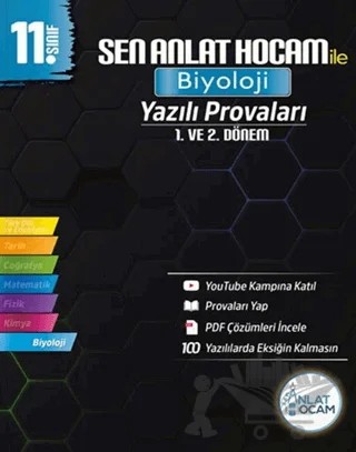 11. Sınıf Biyoloji Sen Anlat Hocam Yazılı Provaları – Kolektif – Tonguç Akademi kitap kapağı