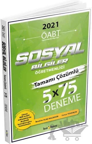 Tercih Akademi 2021 ÖABT Sosyal Bilgiler Öğretmenliği 5x75 Deneme Çözümlü – Kolektif – Tercih Akademi Yayınları kitap kapağı