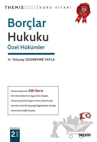 THEMIS - Borçlar Hukuku Özel Hükümler Soru Kitabı – H. Tolunay Ozanemre Yayla – Seçkin Yayıncılık kitap kapağı