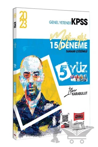Yargı Yayınları 2023 KPSS 5Yüz Matematik Tamamı Çözümlü 15 Deneme – İlker Karabulut – Yargı Yayınevi kitap kapağı