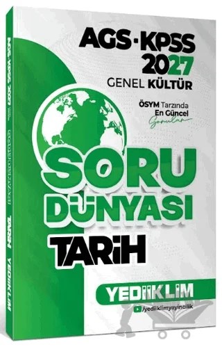 2027 AGS- KPSS Genel Kültür Tarih Soru Dünyası – Kolektif – Yediiklim Yayınları kitap kapağı
