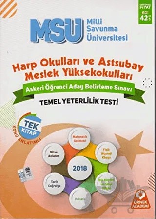 MSÜ Askeri Öğrenci Aday Belirleme Sınavı Temel Yeterlilik Testi Konu Anlatımlı – Kolektif – Örnek Akademi kitap kapağı