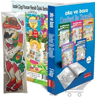 Oku, Boya ve Oynat: Hacivat ile Karagöz Seti – Murat Sevinç – Bordo Ressam kitap kapağı