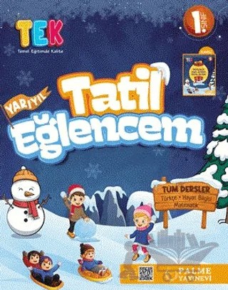 1. Sınıf Tek Yarı Yıl Tatil Eğlencem – Kolektif – Palme Yayınları kitap kapağı