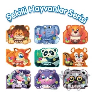 Şekilli Orman Hayvanları Serisi Seti - 9 Kitap Takım – Kolektif – Parıltı Yayınları kitap kapağı