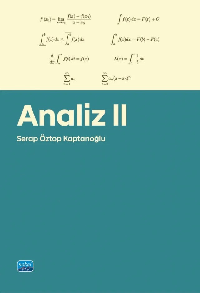 ANALİZ II – Serap Öztop Kaptanoğlu – Nobel Akademik Yayıncılık kitap kapağı