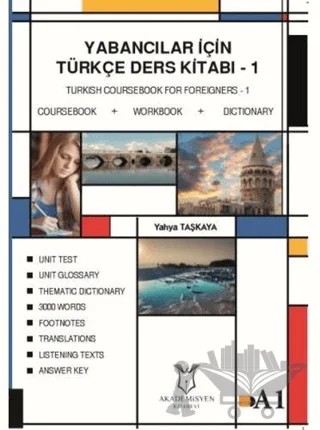 Yabancılar İçin Türkçe Ders Kitabı-1 – Yahya Taşkaya – Akademisyen Kitabevi kitap kapağı