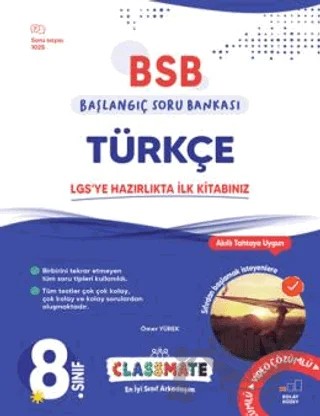 8. Sınıf Classmate Başlangıç Türkçe Soru Bankası – Kolektif – Okyanus Yayınları kitap kapağı
