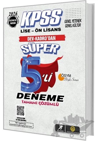 KPSS Lise-Önlisans Süper 5'li Deneme – Kolektif – Tasarı Eğitim Yayınları kitap kapağı