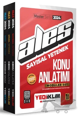 2024 ALES Sayısal Yetenek Konu Anlatımı Modüler Set (3 Cilt) – Kolektif – Yediiklim Yayınları kitap kapağı