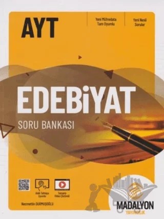AYT Edebiyat Soru Bankası – Necmettin Durmuşoğlu – Madalyon Yayınları kitap kapağı