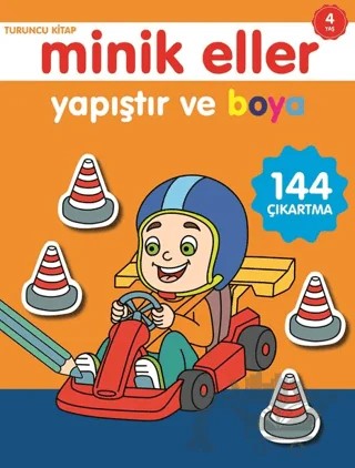 Minik Eller Yapıştır Ve Boya - Turuncu Kitap – Kolektif – 0-6 Yaş Yayınları kitap kapağı