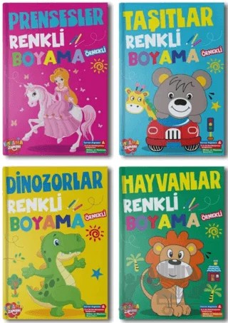 Renkli Boyama Seti - 4 Kitap Takım – Kolektif – Boyama Zamanı kitap kapağı